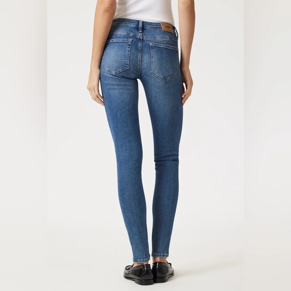 Mavi Alexa Slim Mid Rise Blue Skinny Jeans Size 28W 32L Cotton Stretch - Picture 2 of 11